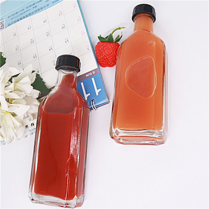 Empty Sauce Bottle Glass Flask 5 OZ For Hot Sauce Ketchup