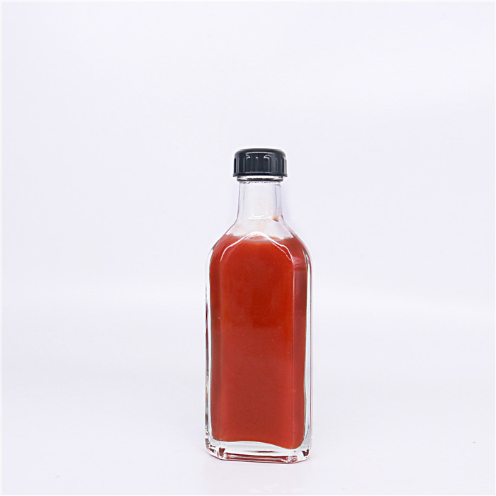 Empty Sauce Bottle Glass Flask 5 OZ For Hot Sauce Ketchup