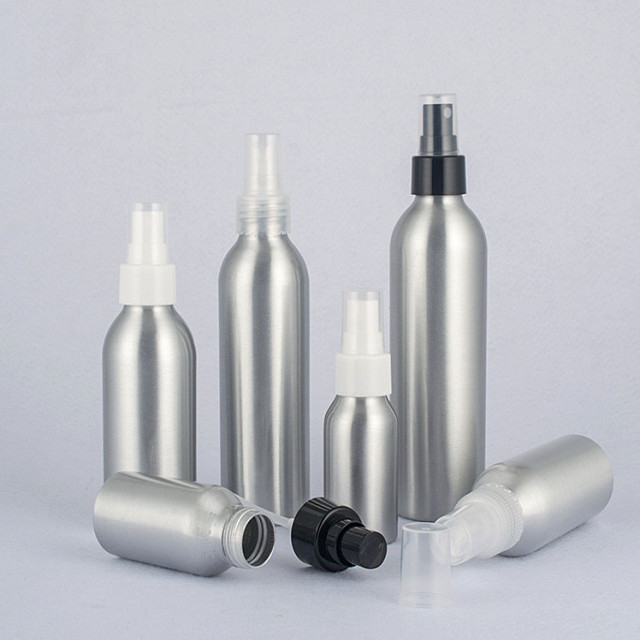 Empty Sliver Aluminum Bottle 40ml 50ml 100ml 120ml 150ml 250ml Trigger Spray Aluminum Spray Bottle