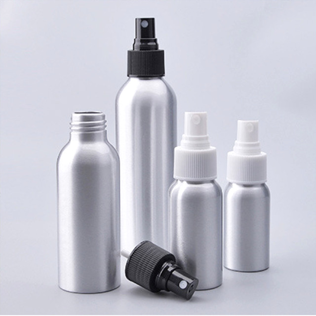 Empty Sliver Aluminum Bottle 40ml 50ml 100ml 120ml 150ml 250ml Trigger Spray Aluminum Spray Bottle