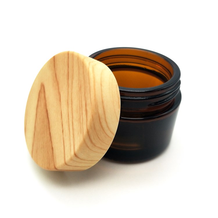 Empty Small Cosmetic Amber Glass Skin cream Jar with Silver Black Screw Lid 5g 10g 15g 30g
