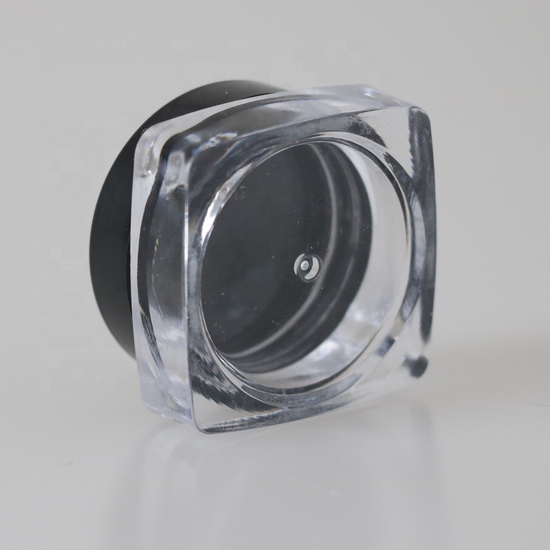 Empty Square 3g 5g PS Plastic Cosmetic Glitter Powder Jar Eyeshadow Container Packaging