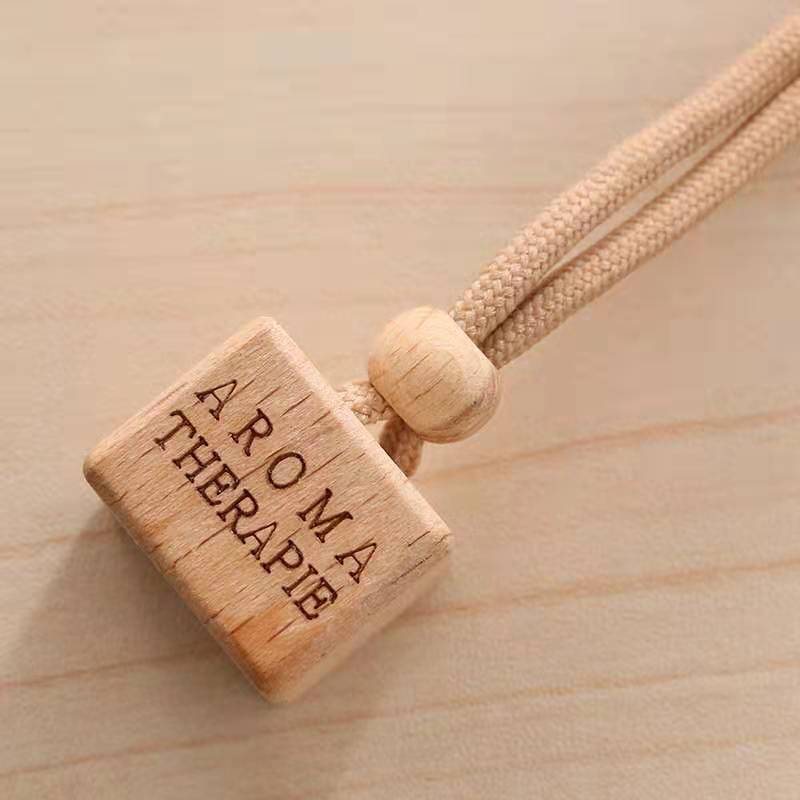 Empty Square Car Hanging Glass Diffuser Bottles 8ml Car Perfume Diffuser Glass Parfum Bottle