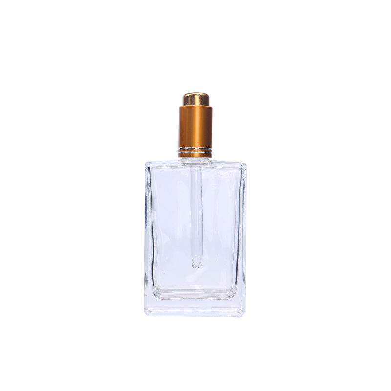 Empty Square Dropper Bottles 30ml 50ml Essential Oil Glass Bottle For Serum
