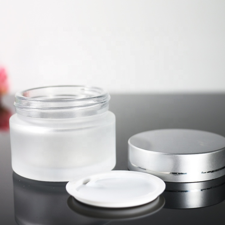 Empty Transparent Glass Eye Cream jar 50g Cans For Skin Cream