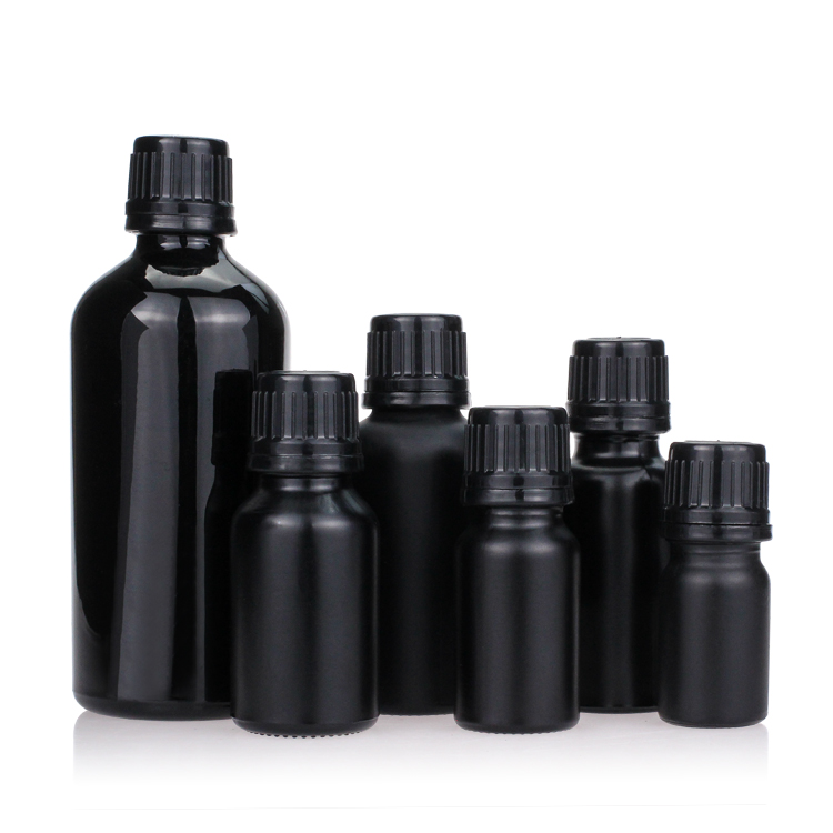 Empty Violet Black Frosted Glass Bottle for Essential Oil Hair Oil Bottles 30ml Glass Dropper Bottles Essens Care Lotion Rubber