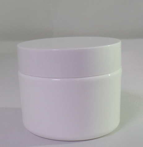 Empty White Silver Edge Portable Refillable Plastic Cosmetic Makeup Face Cream Jar Sample Container Bottle Pot (100ml(3.4oz)-6PC