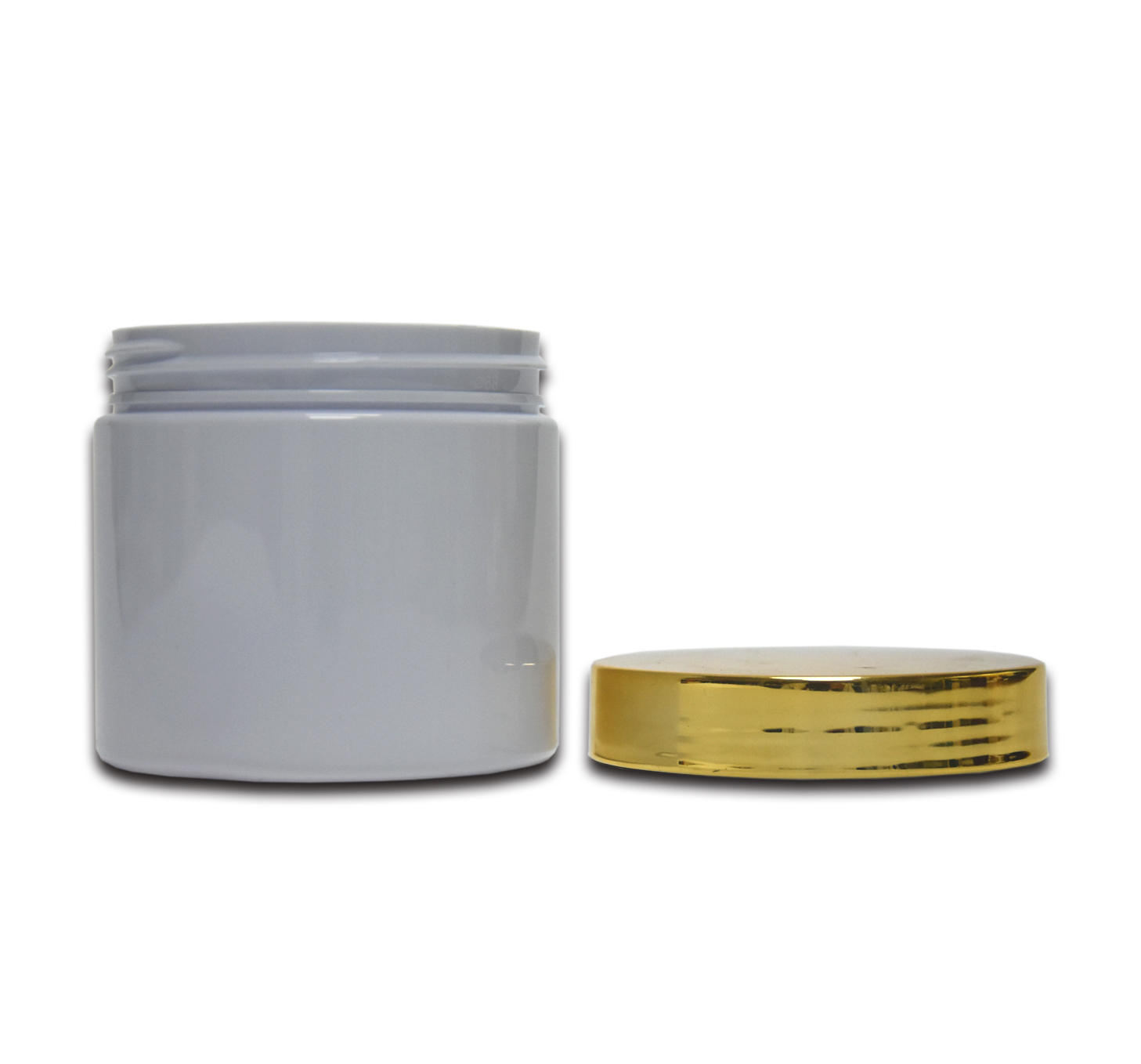 Empty White Skin Care Gel Cosmetic Cream Colored Plastic Jars 200ml Cosmetic Container with Golden Screw Cap