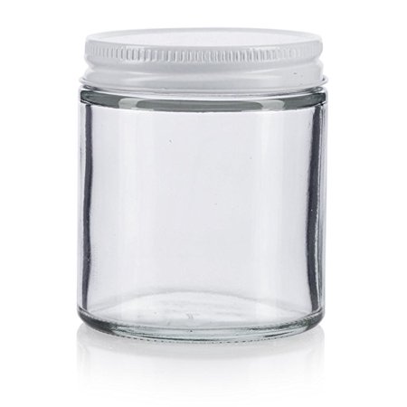 Empty Wide Mouth 8OZ Clear Frasco Vidrio Amber Straight Sided Glass Jars 4OZ