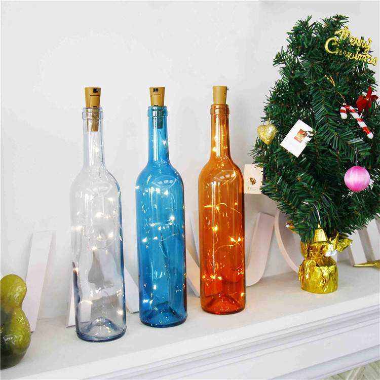 Empty Wine Bottle Decor Color Decorative Glass Bottles For Christmas New Year's Day