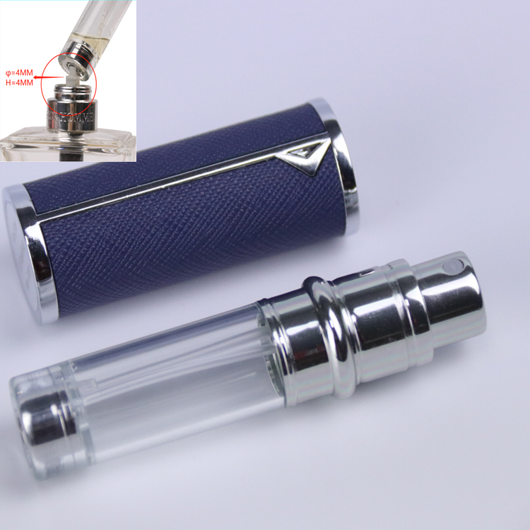 Empty Women Atomizer Aluminium Bottom Filled Aluminum Bottles Spray Mini Parfum  Leather black spray bottle perfume