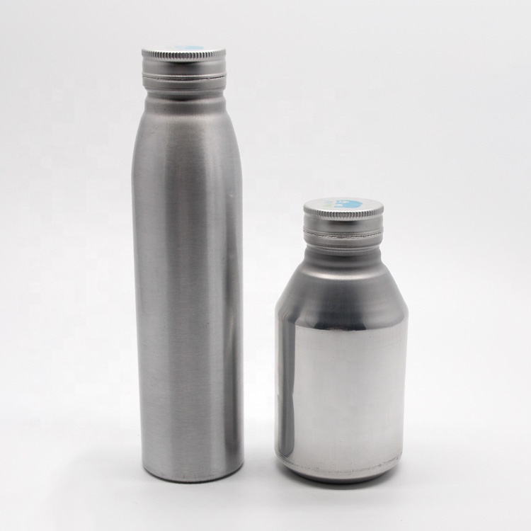 Empty aluminum bottles screw cap 250ml 300ml drink beverages aluminum bottles