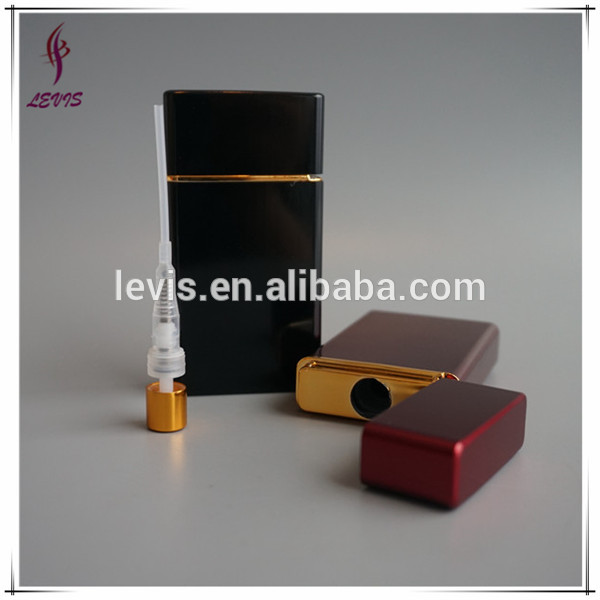 Empty aluminum credit card perfume bottle spray 12ml men pocket