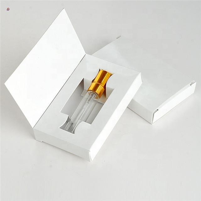 Empty aluminum glass perfume bottle 5ml 10ml glass spray with box