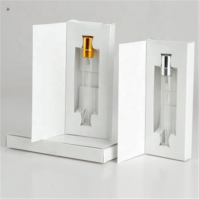 Empty aluminum glass perfume bottle 5ml 10ml glass spray with box