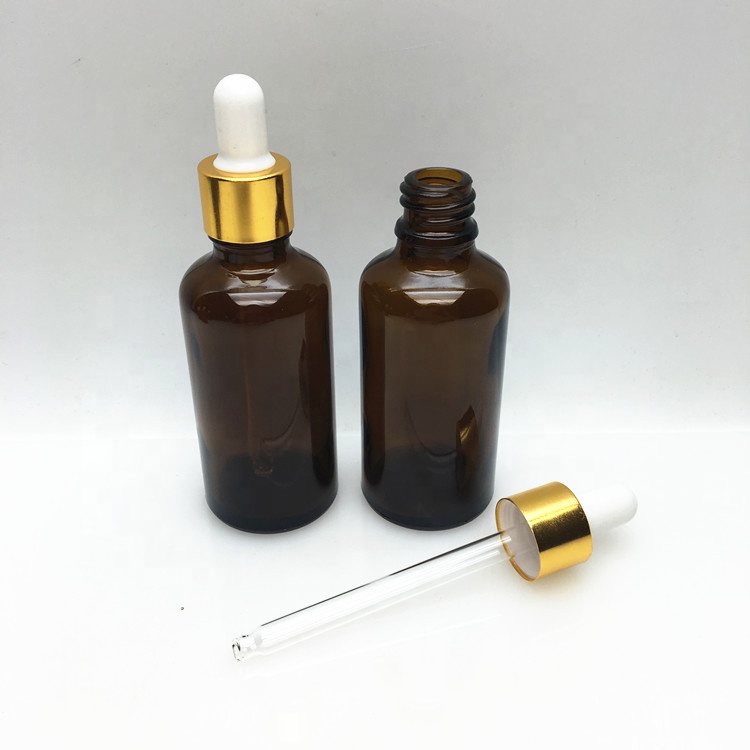 Empty amber glass lavender essential oil dropper bottle 10ml 30ml 50ml for skin care facial body care
