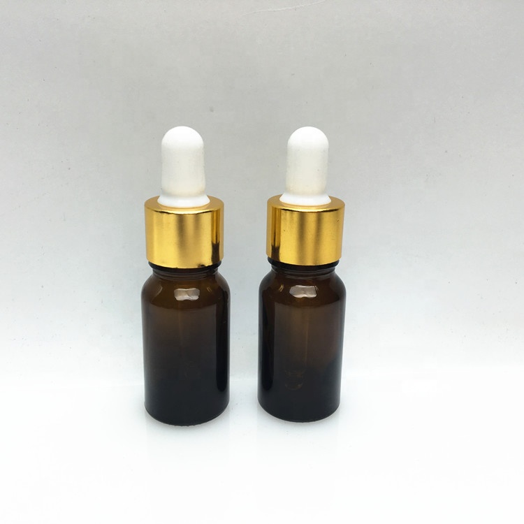 Empty amber glass lavender essential oil dropper bottle 10ml 30ml 50ml for skin care facial body care