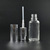 Empty atomizer refillable bottle 50ml clear green blue amber glass perfume bottle with fine mist aluminum spray cap