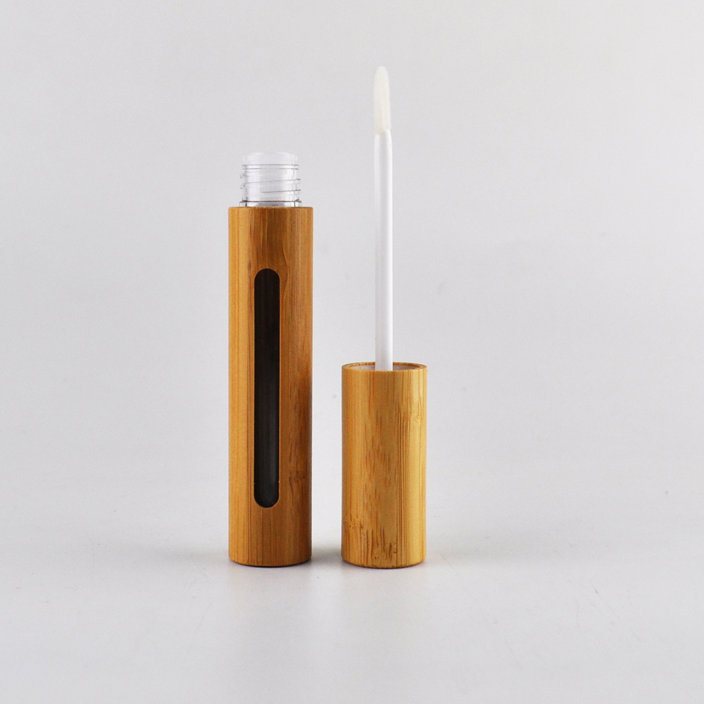 Empty bamboo eyeliner bottle container eyelashes tube mascara tube bamboo container