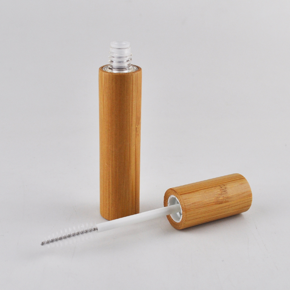 Empty bamboo eyeliner bottle container eyelashes tube mascara tube bamboo container