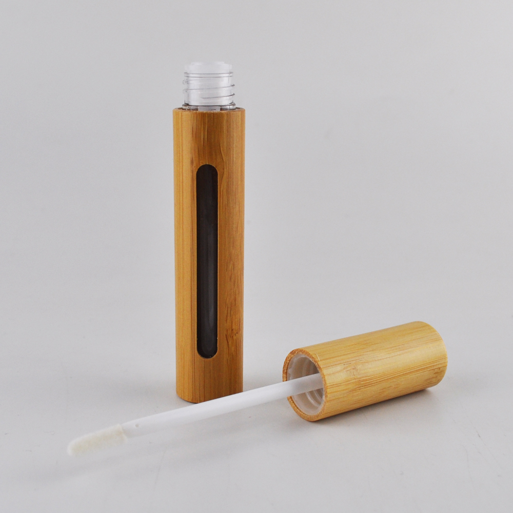 Empty bamboo eyeliner bottle container eyelashes tube mascara tube bamboo container