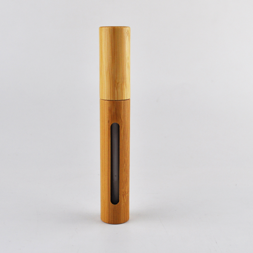 Empty bamboo eyeliner bottle container eyelashes tube mascara tube bamboo container