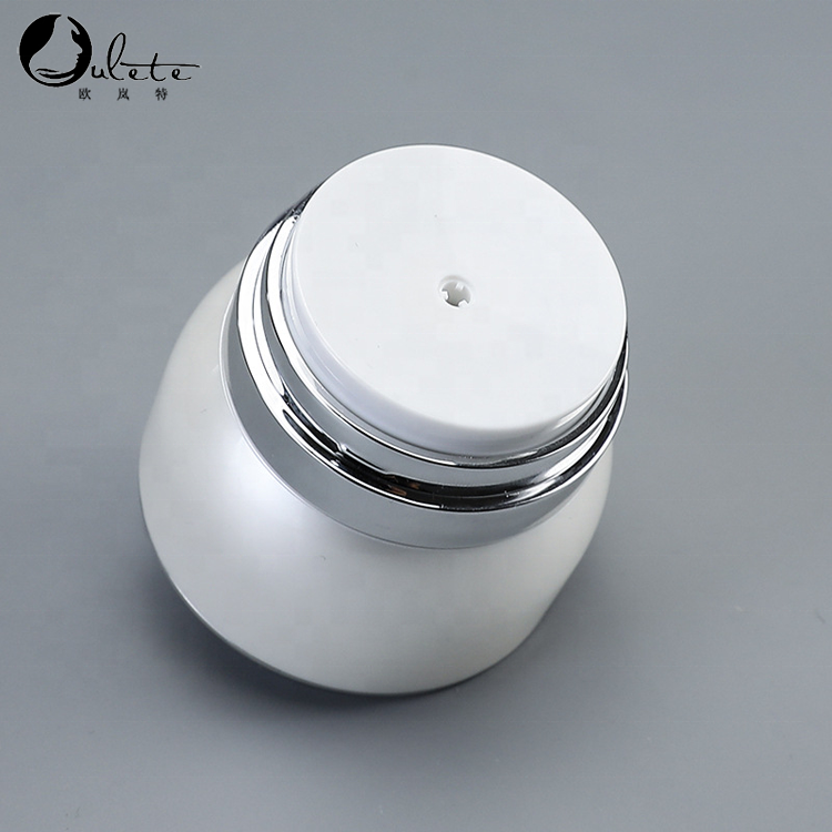 Empty beauty cream foundation container plastic airless pump jar 50ml