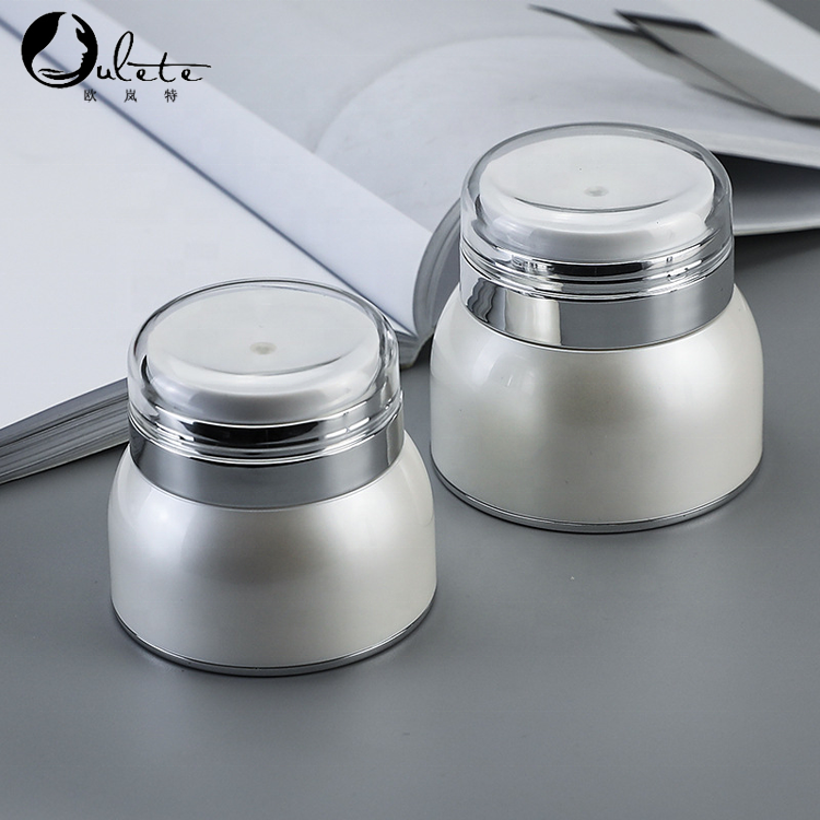 Empty beauty cream foundation container plastic airless pump jar 50ml