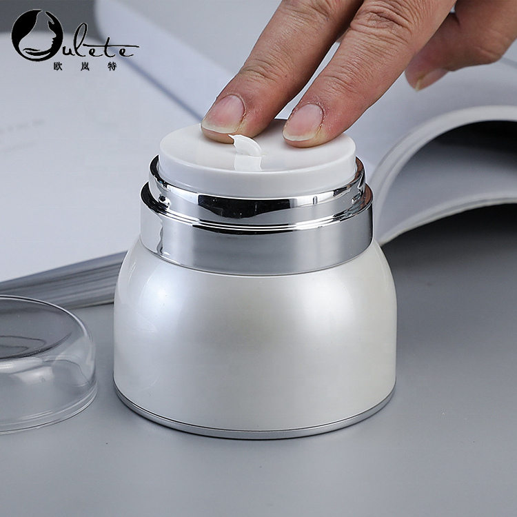 Empty beauty cream foundation container plastic airless pump jar 50ml