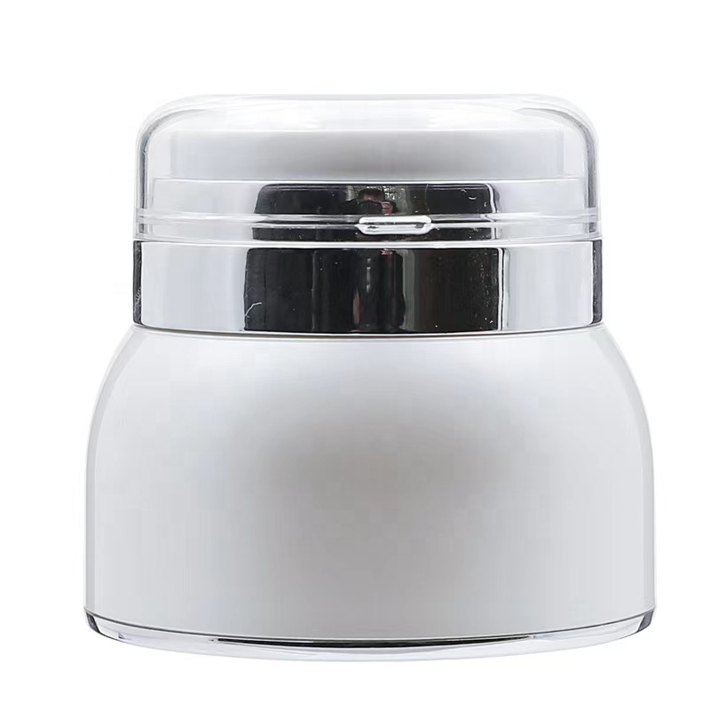Empty beauty cream foundation container plastic airless pump jar 50ml
