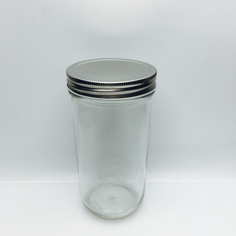 Empty big fermenting wide mouth 22oz 650ml mason jar with 87mm screw lid