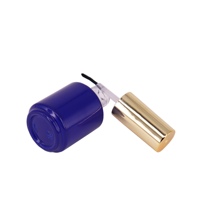 Empty blue glass gel polish uv led pot color gel paint bottle uv glass jar for nail polish