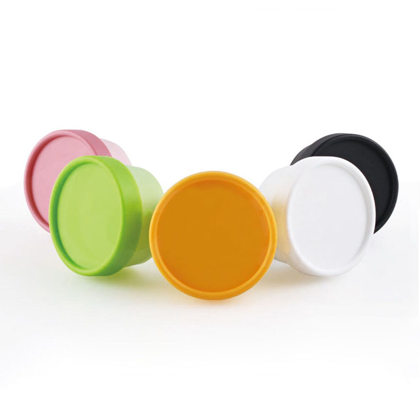 Empty blue pink green white black container face mask cream cosmetic jar