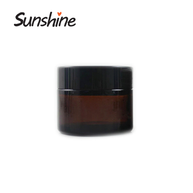 Empty brown glass jar with lid widely use cream cosmetic glass jar