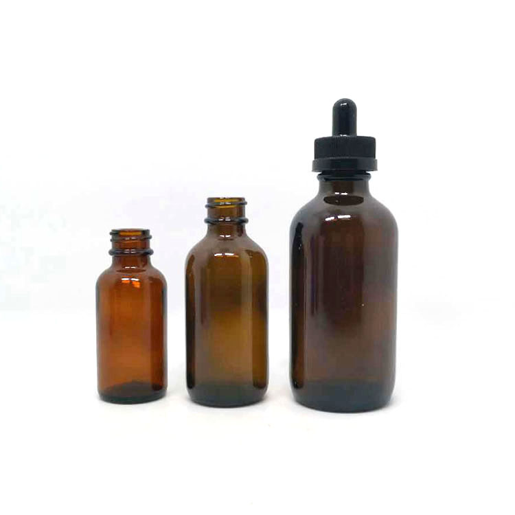 Empty brown lotion cream packaging 8 oz amber boston glass bottle 250ml with black spray pump cap