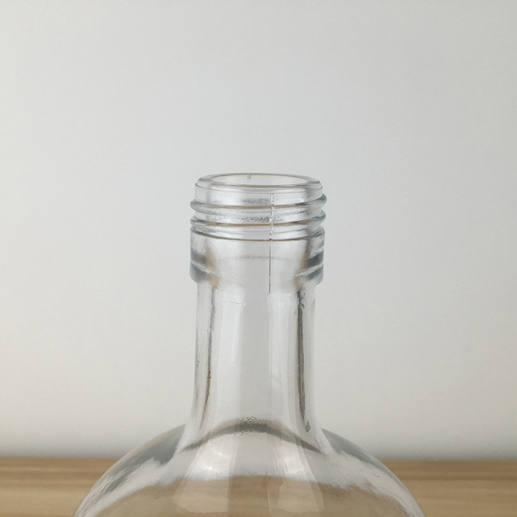Empty clear 1.75 liter 1750ml 1800 liquor silver bottle for wine vodka 1750 ml 1.750ml 1. 75 1.75l glass liquid bottles