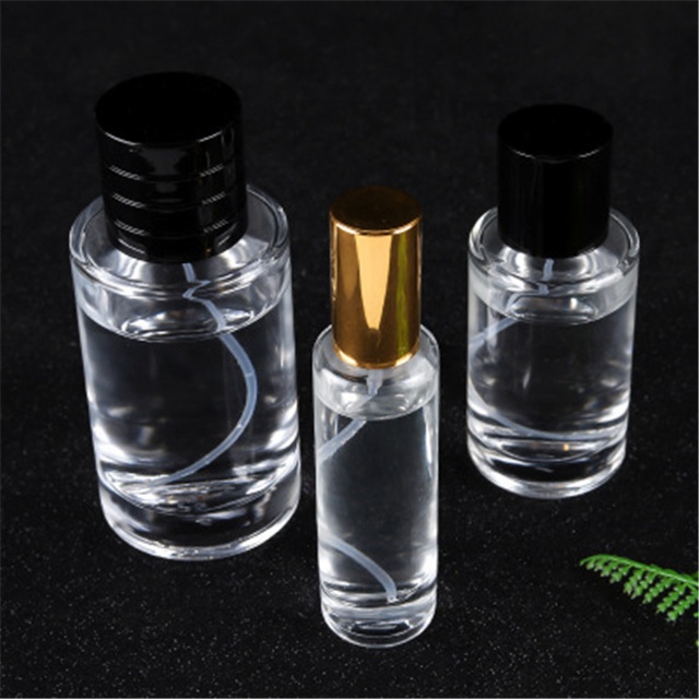 Empty clear 10ml 30ml 50ml 100ml spray perfume glass bottles crimp closure