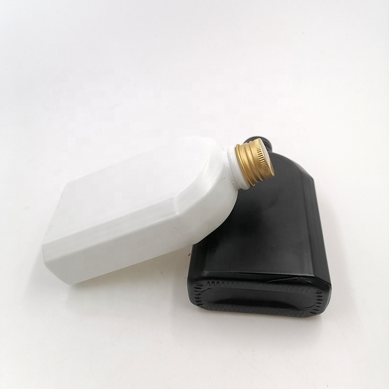 Empty clear 28mm Milk juice beverage Leaking proof Soft Drinking Black pantone coffee kombucha Matte glass bottle cold brew