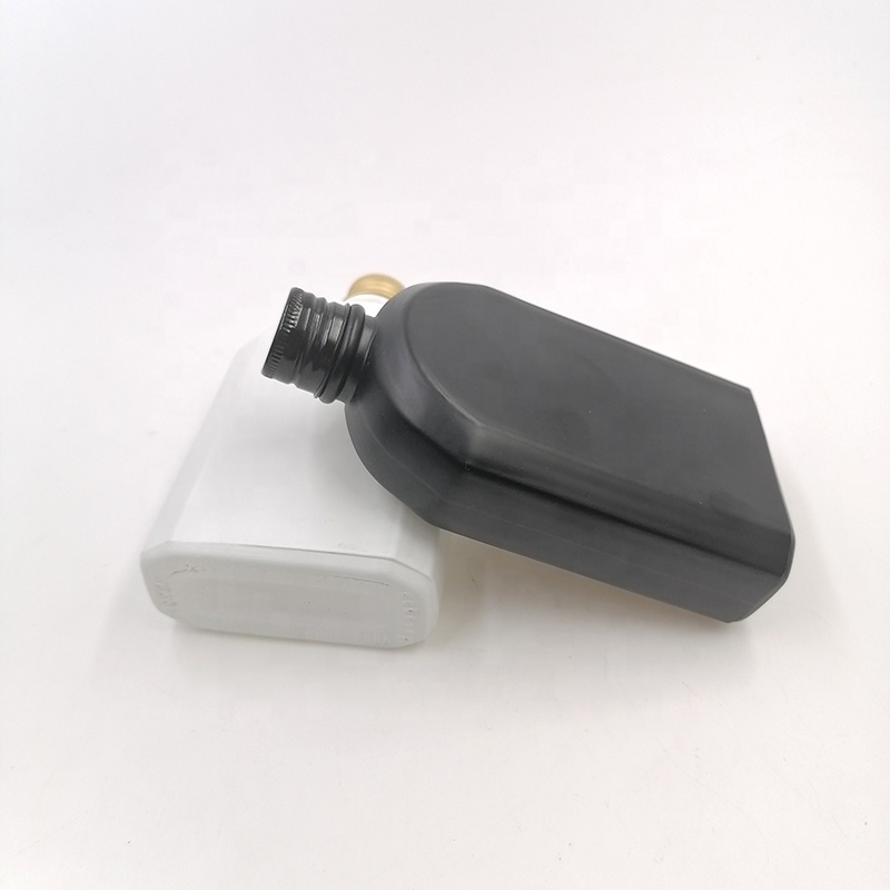 Empty clear 28mm Milk juice beverage Leaking proof Soft Drinking Black pantone coffee kombucha Matte glass bottle cold brew