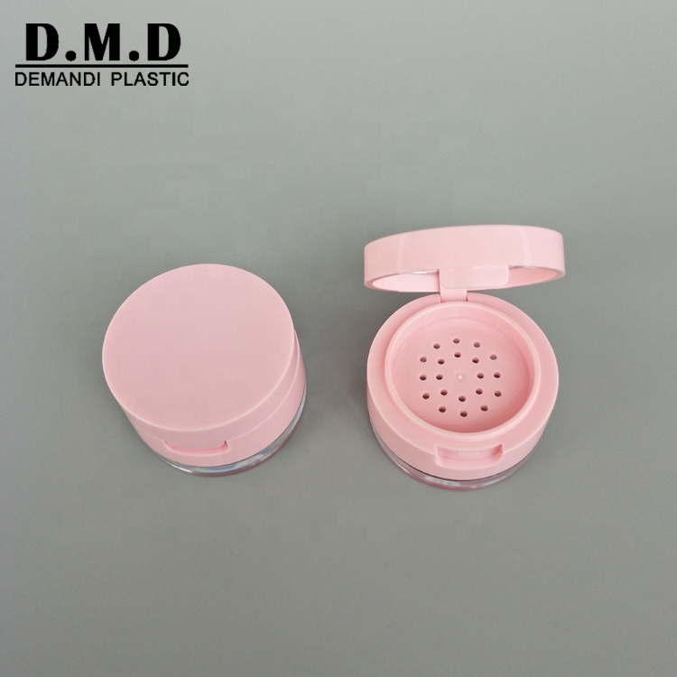 Empty clear 3 grams 5 grams 10 grams 10grams 10 ml black pink make up loose powder jar with mirror