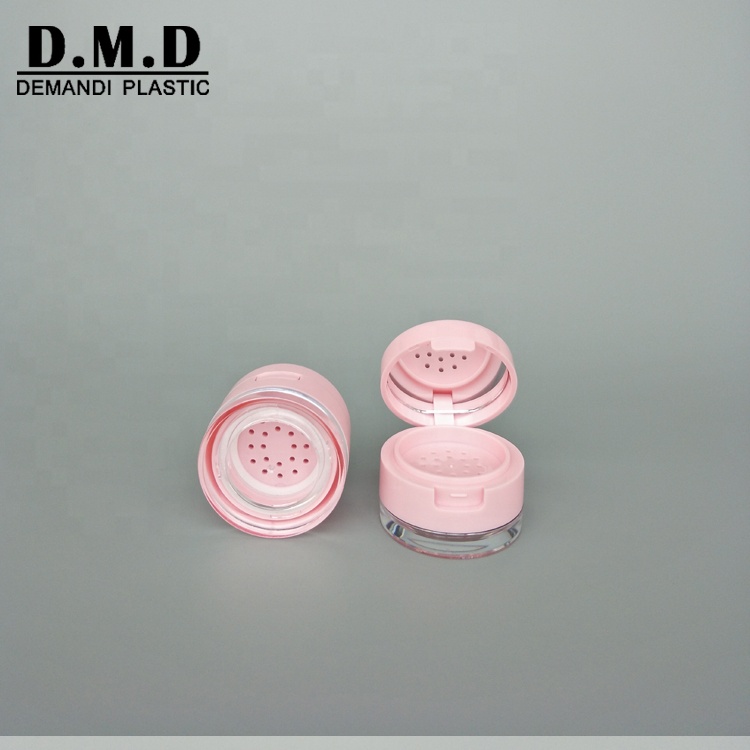 Empty clear 3 grams 5 grams 10 grams 10grams 10 ml black pink make up loose powder jar with mirror
