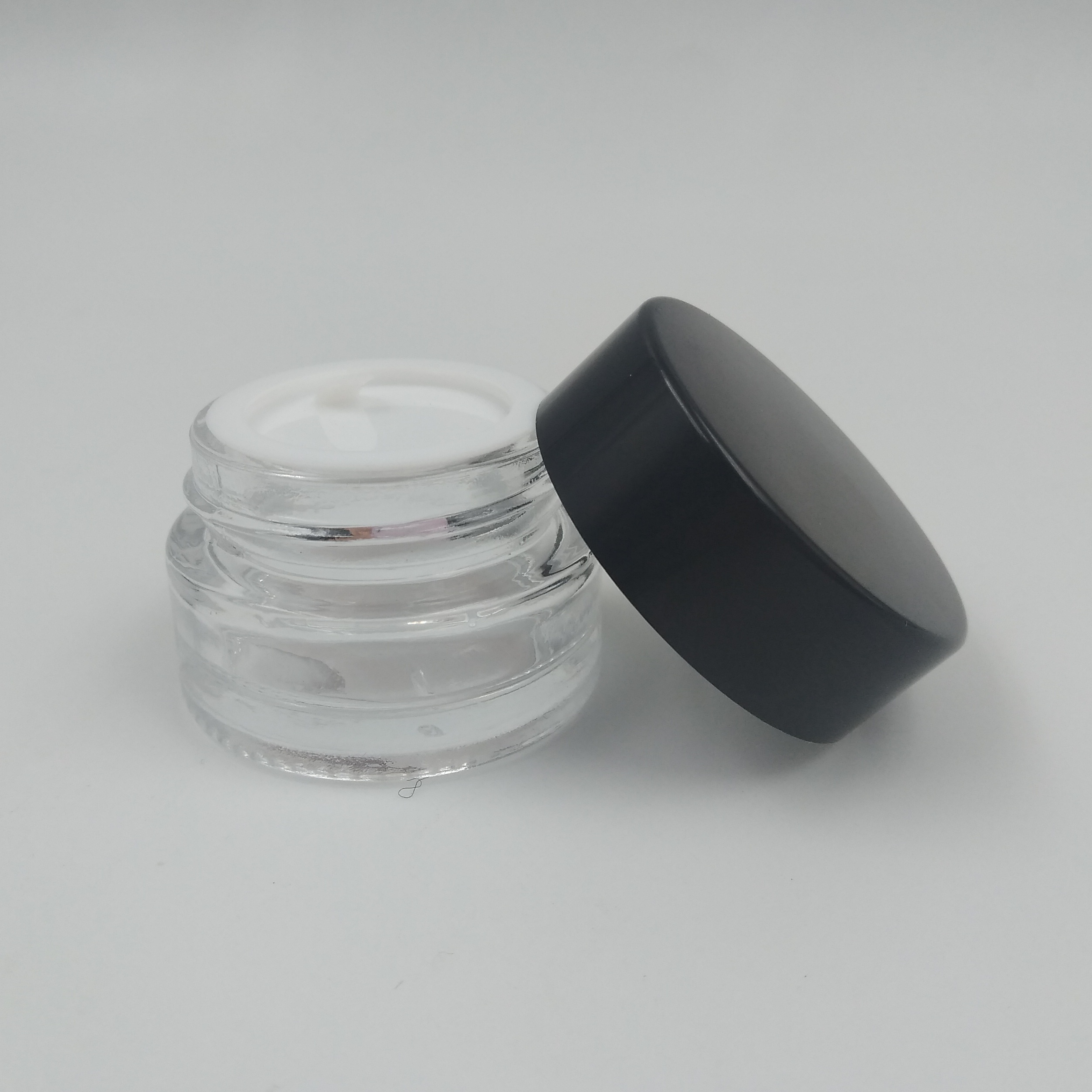Empty clear 5g 10g 15g 20g 30g 50g skin care cream glass cosmetic jar