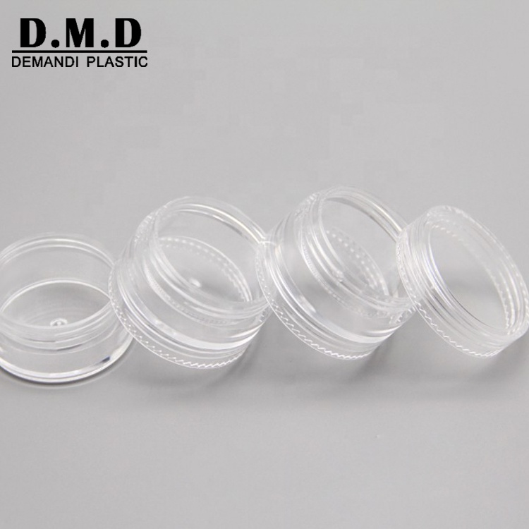 Empty clear cosmetic container 5gram 5ml 10gram 10ml stackable plastic jar
