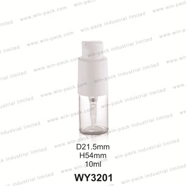 Empty clear custom glass cosmetic pump serum bottle packaging 10ml 15ml 20ml 25ml 30ml