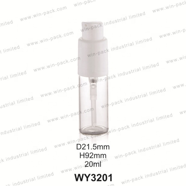 Empty clear custom glass cosmetic pump serum bottle packaging 10ml 15ml 20ml 25ml 30ml
