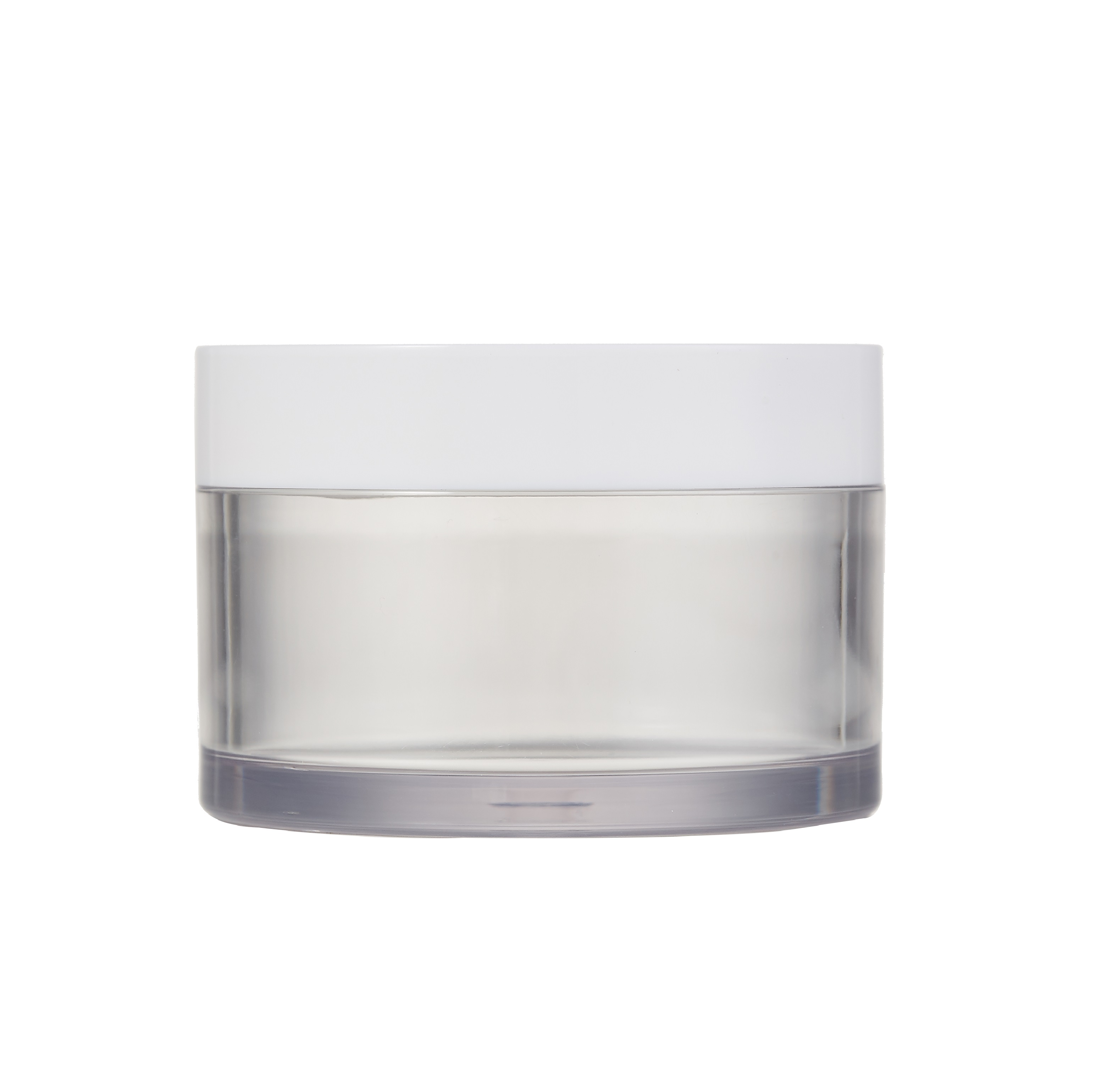 Empty clear cylinder shape 100g skin care cream pet jars for skin care