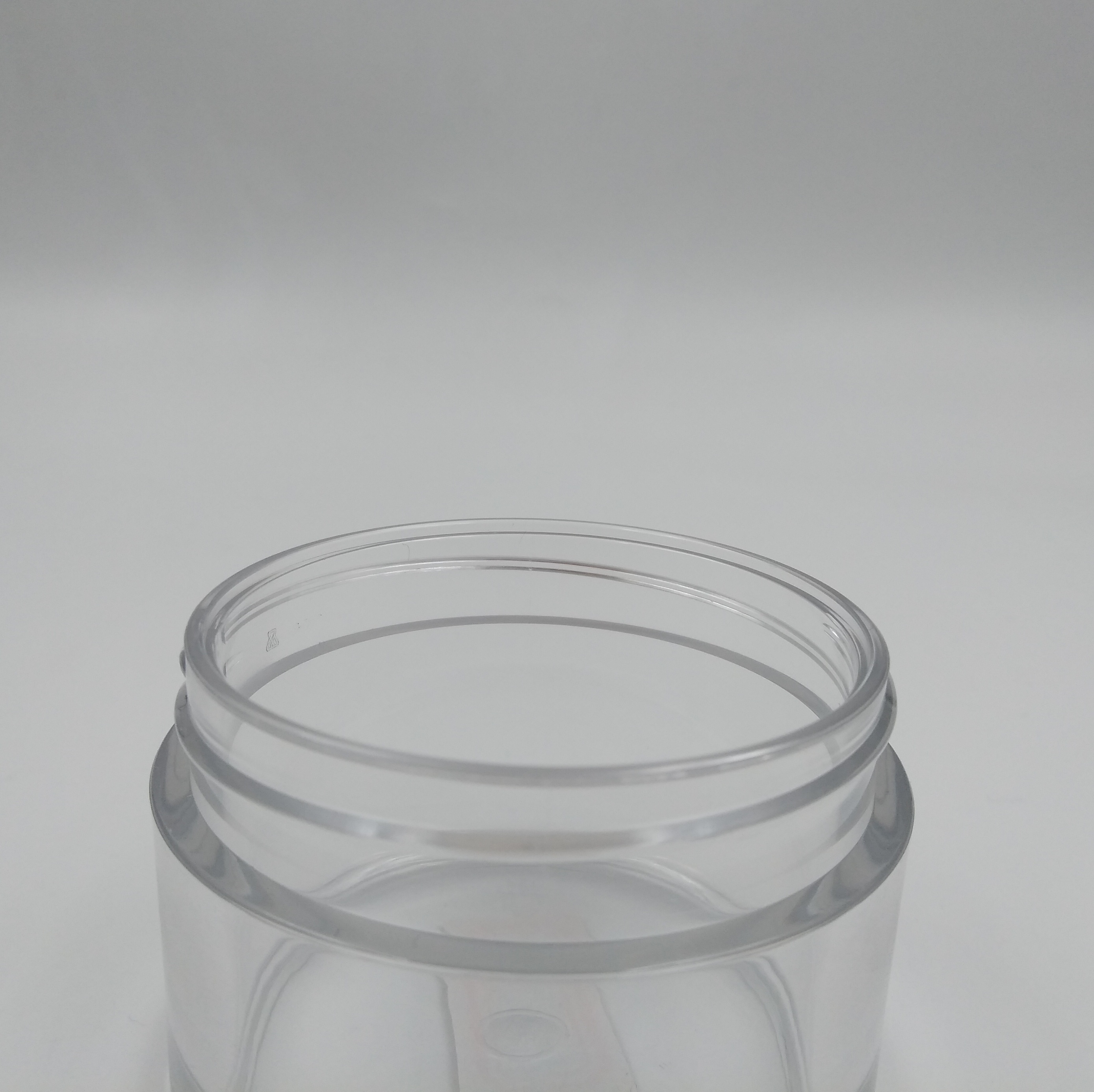 Empty clear cylinder shape 100g skin care cream pet jars for skin care