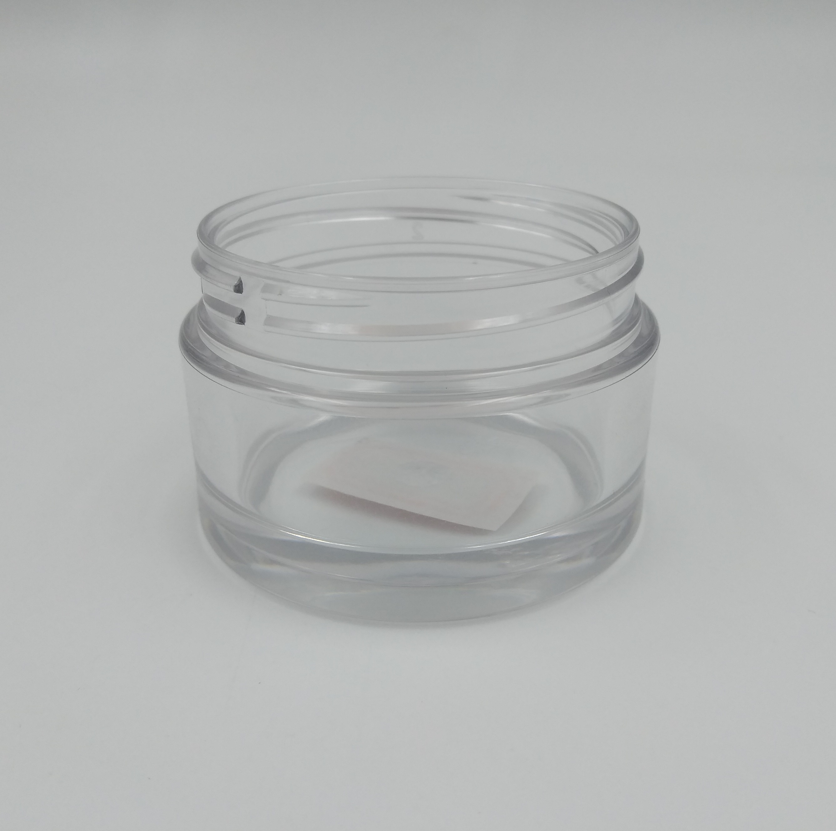 Empty clear cylinder shape 100g skin care cream pet jars for skin care
