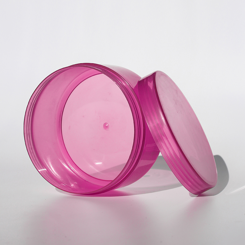 Empty colorful Refillable Cleanser cream jar custom wholesale Plastic Bottle face cream shower gel container