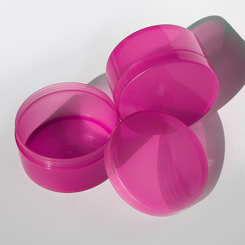 Empty colorful Refillable Cleanser cream jar custom wholesale Plastic Bottle face cream shower gel container